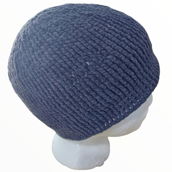 Hand Knit Unisex Beanie In Dark Grey OSFM - Picture 5 of 6